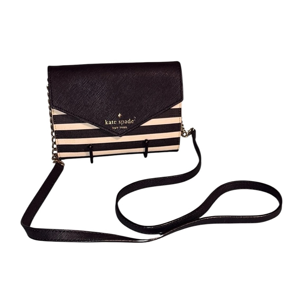 Kate Spade Grove Street Striped Crossbody Bag with Storybook Lining – EUC